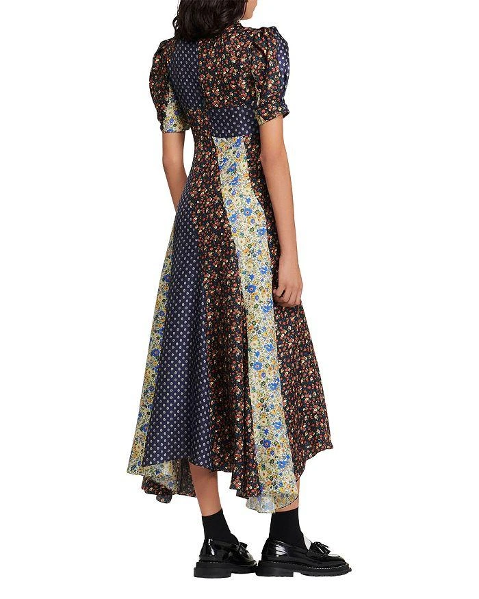 商品Sandro|Nilana Mixed Print Tie Neck Dress,价格¥1977,第2张图片详细描述