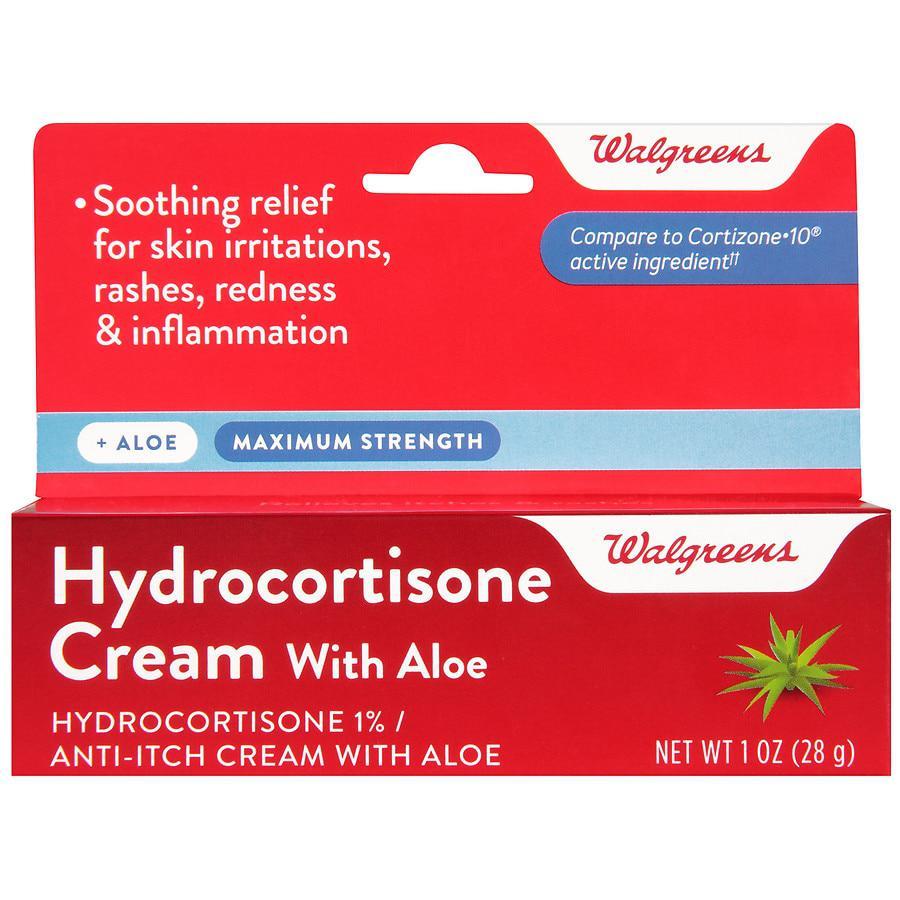 商品Walgreens|Maximum Strength Hydrocortisone Cream With Aloe,价格¥23,第1张图片