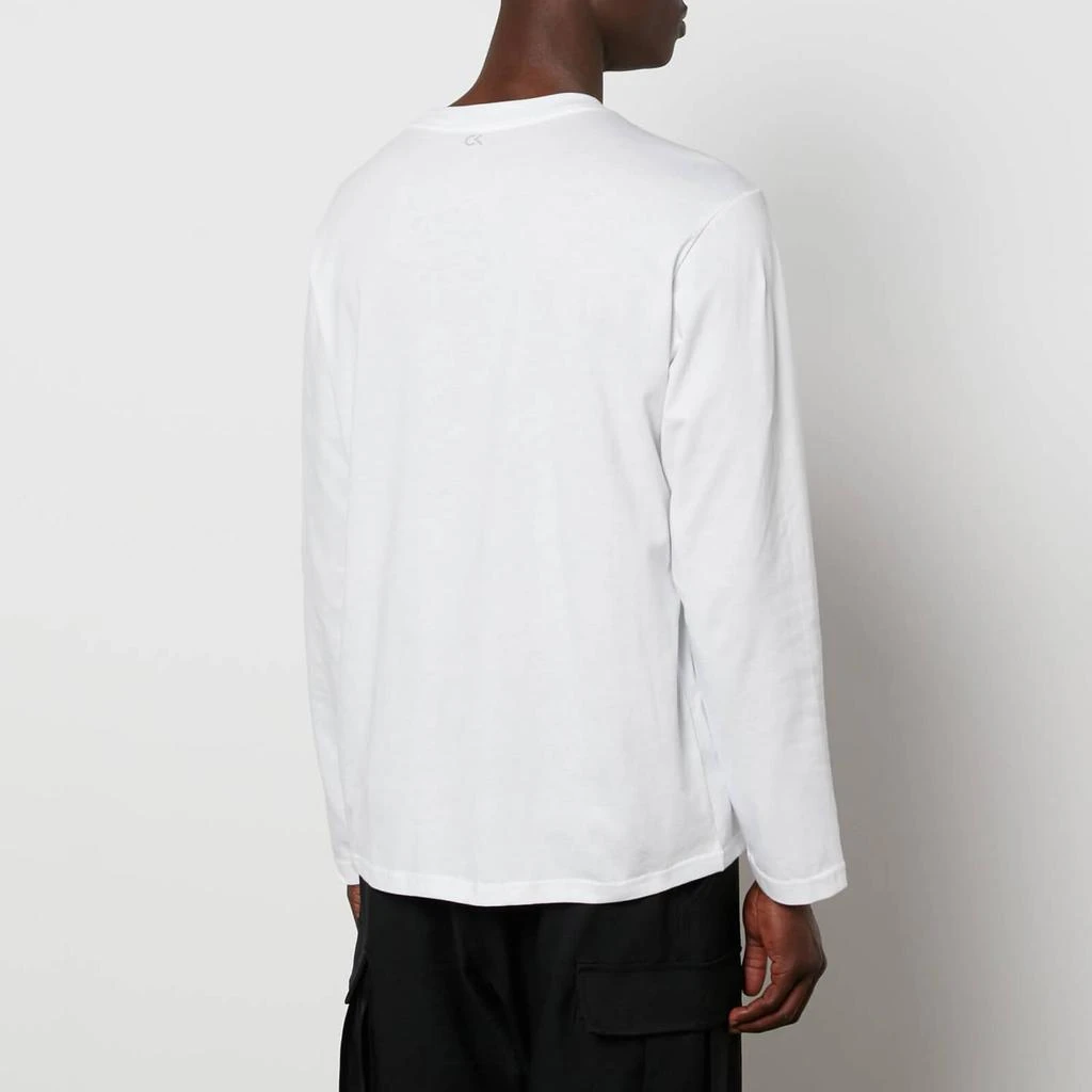 商品Calvin Klein|Calvin Klein Performance Men's Chest Logo Long Sleeve T-Shirt - Bright White,价格¥134,第2张图片详细描述