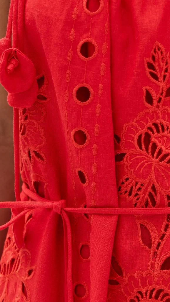 商品Farm Rio|Red Flowers Richelieu Sleeveless Maxi Dress,价格¥2488,第5张图片详细描述