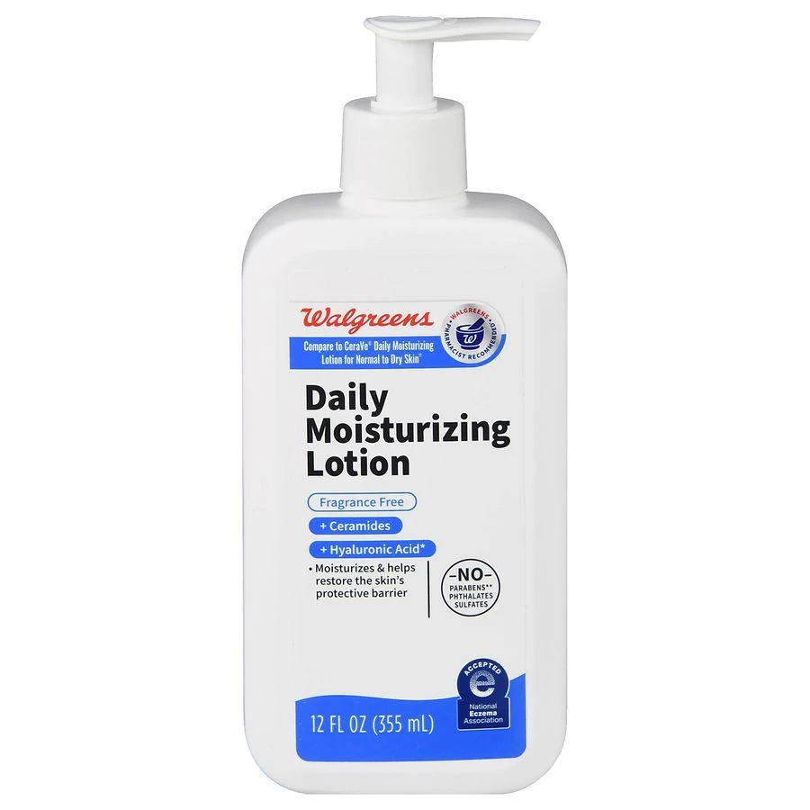 商品Walgreens|Daily Moisturizing Lotion Fragrance Free,价格¥64,第2张图片详细描述