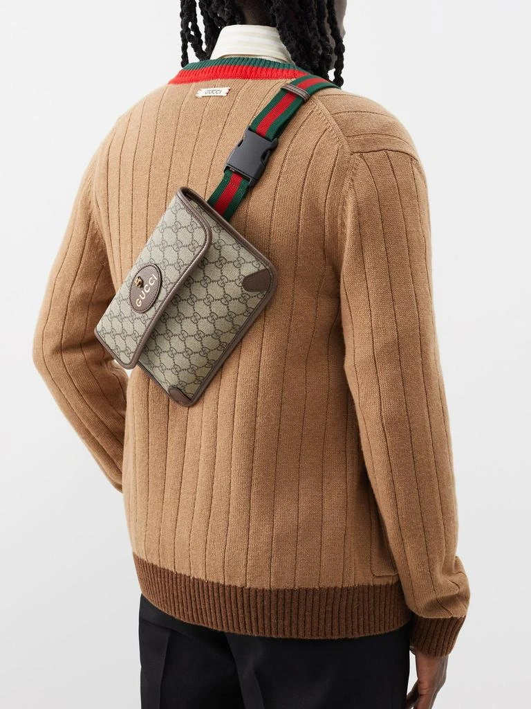 商品Gucci|GG-jacquard coated-canvas shoulder bag,价格¥7805,第2张图片详细描述