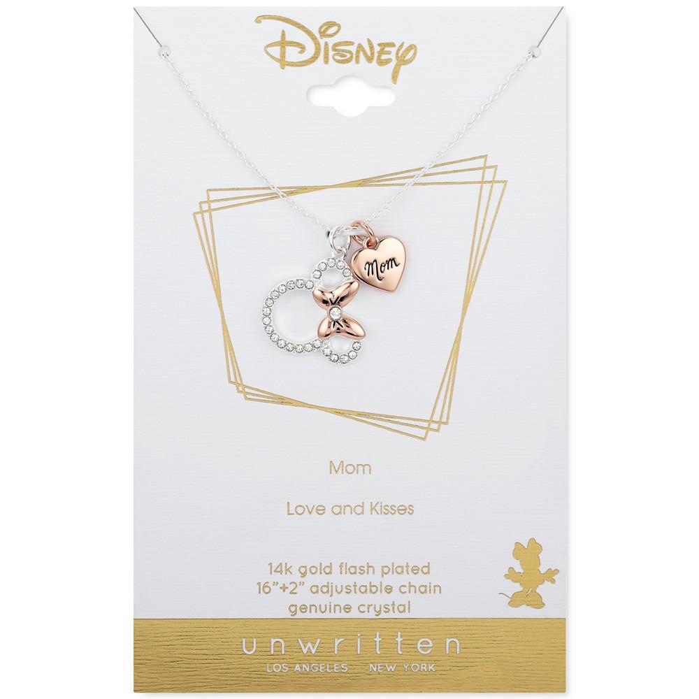 商品Disney|Silver Plated Clear Crystal Minnie Mouse "Mom'" Necklace, 16"+2" Extender,价格¥130,第4张图片详细描述