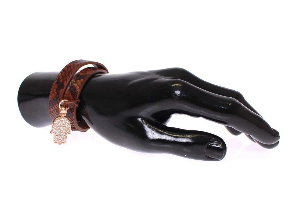 Nialaya CZ Hamsa Eye 18K Gold 925 Silver Bracelet 商品