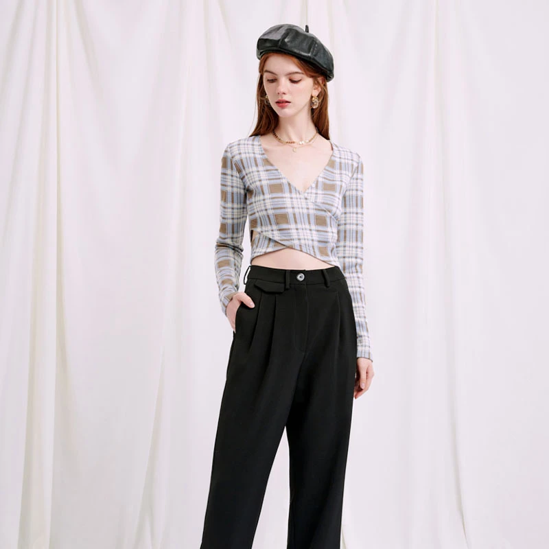 Bonnie上衣 - 蓝色格纹 | Bonnie Top - Blue Plaid 商品