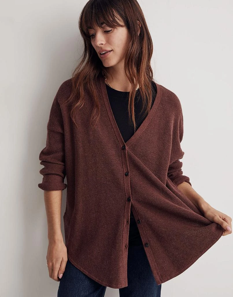 商品Madewell|Waffle-Stitch Cardigan Sweater,价格¥720,第1张图片