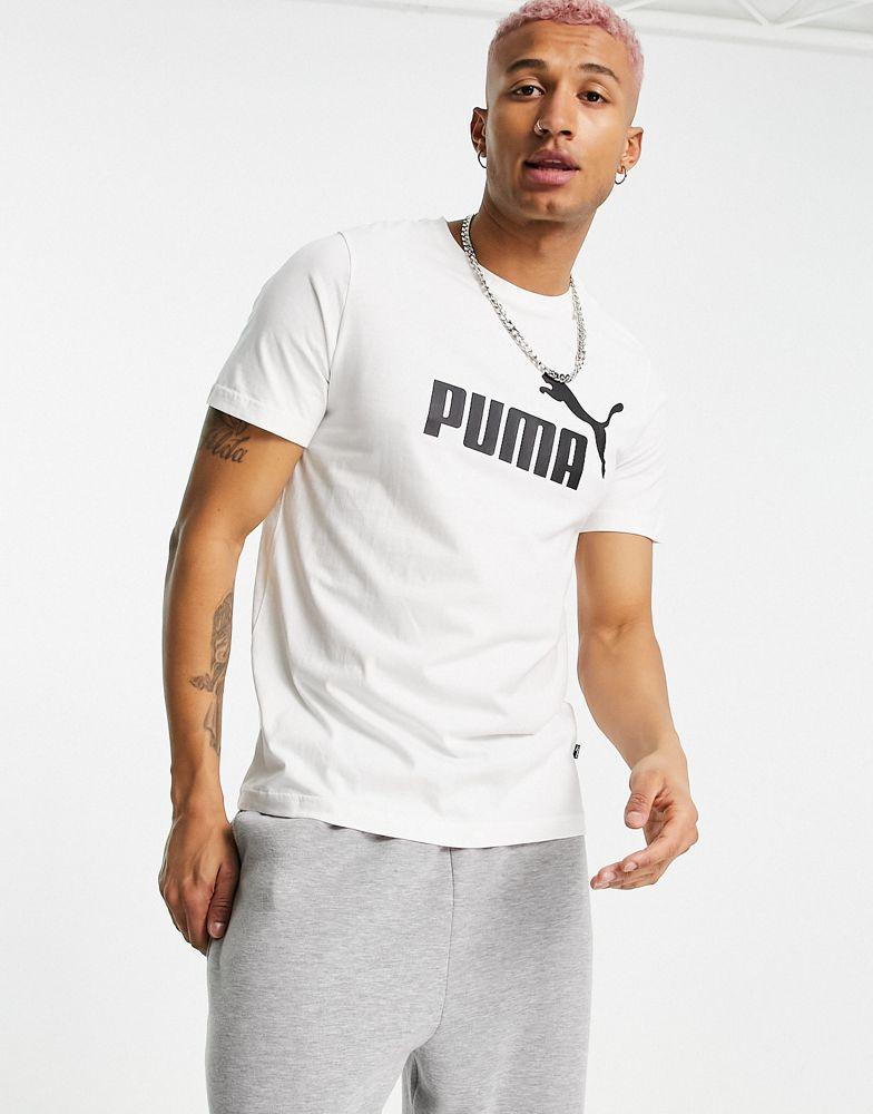 商品Puma|Puma Essentials large logo short sleeved t-shirt in white,价格¥122,第6张图片详细描述