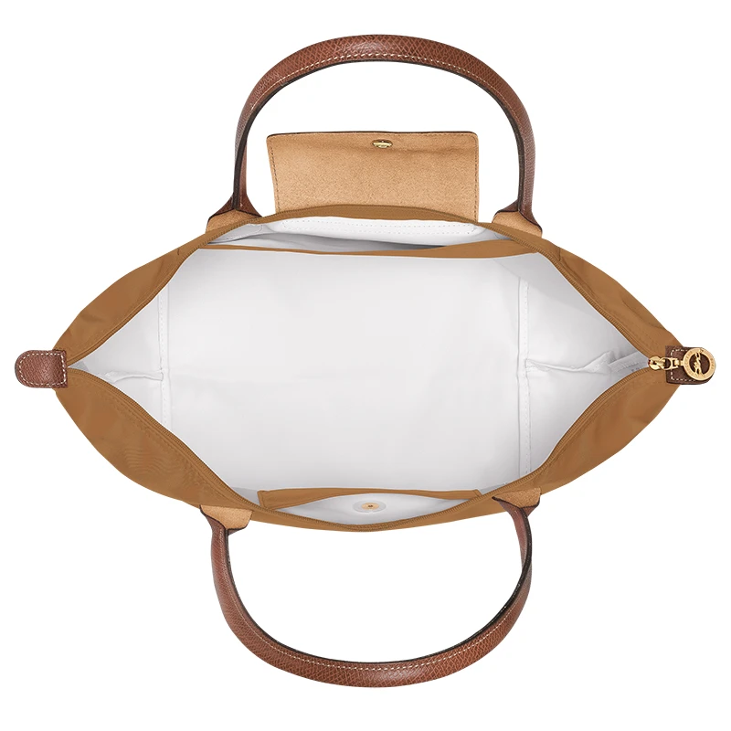 LONGCHAMP/珑骧 女士深蓝色帆布金色五金按扣拉链开合大号托特包 商品