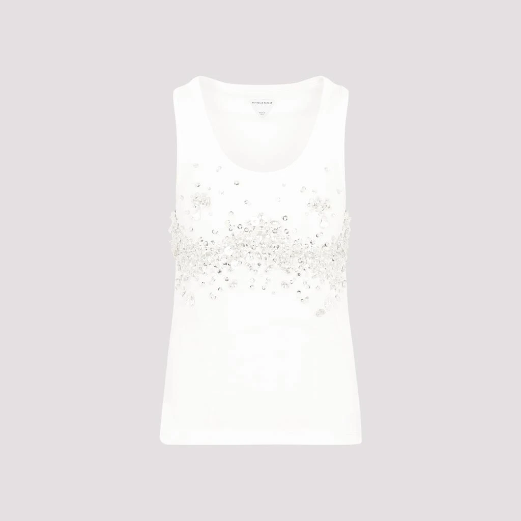 商品Bottega Veneta|BOTTEGA VENETA CRYSTAL EMBROIDERED JERSEY TANK TOP,价格¥5949,第2张图片详细描述