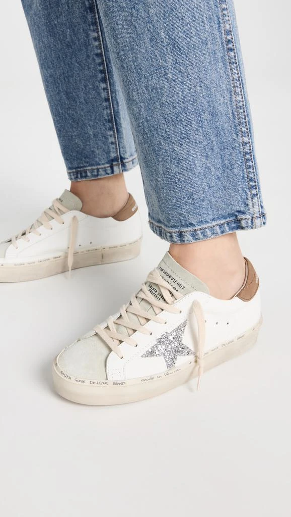 商品Golden Goose|Golden Goose Hi Star 皮鞋面绒面革鞋头亮片运动鞋,价格¥4722,第2张图片详细描述