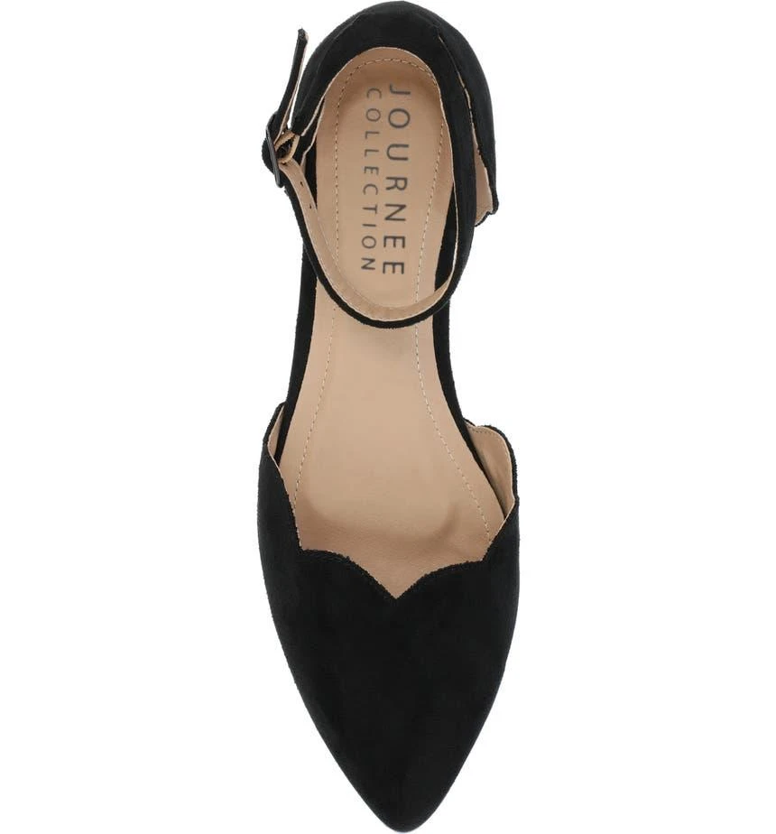 商品Journee Collection|Lana Ankle Strap Flat - Wide Width,价格¥368,第5张图片详细描述