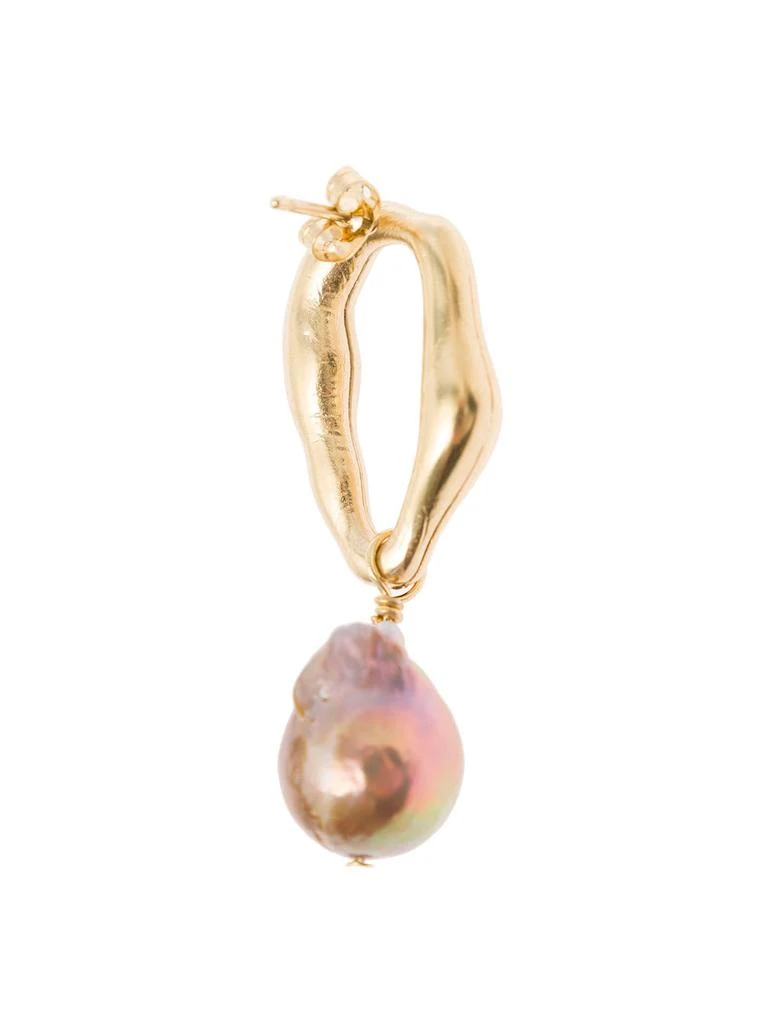 商品FORTE_FORTE|Forte_Forte Gold-tone Sculpture Earrings With Fresh-water Pearl Pendant In Bronze Woman,价格¥1370,第3张图片详细描述