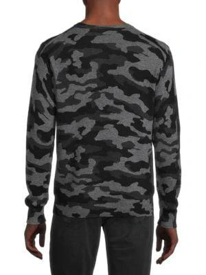 商品Saks Fifth Avenue|Cashmere Blend Camo Crew,价格¥376,第2张图片详细描述