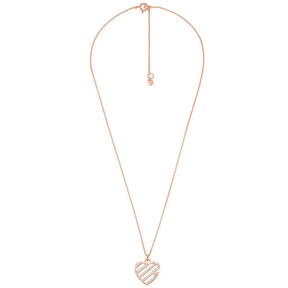 商品Michael Kors|Sterling Silver Open Heart Pendant Necklace Available in Silver 14K Rose-Gold Plated or 14K Gold Plated,价格¥782,第2张图片详细描述