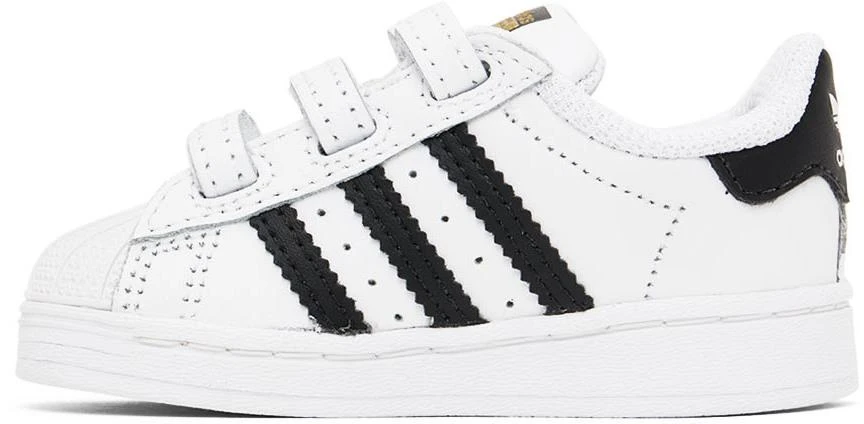 商品Adidas|Baby White & Black Superstar Sneakers,价格¥344,第3张图片详细描述