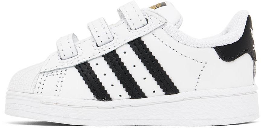 商品Adidas|Baby White & Black Superstar Sneakers,价格¥519,第5张图片详细描述