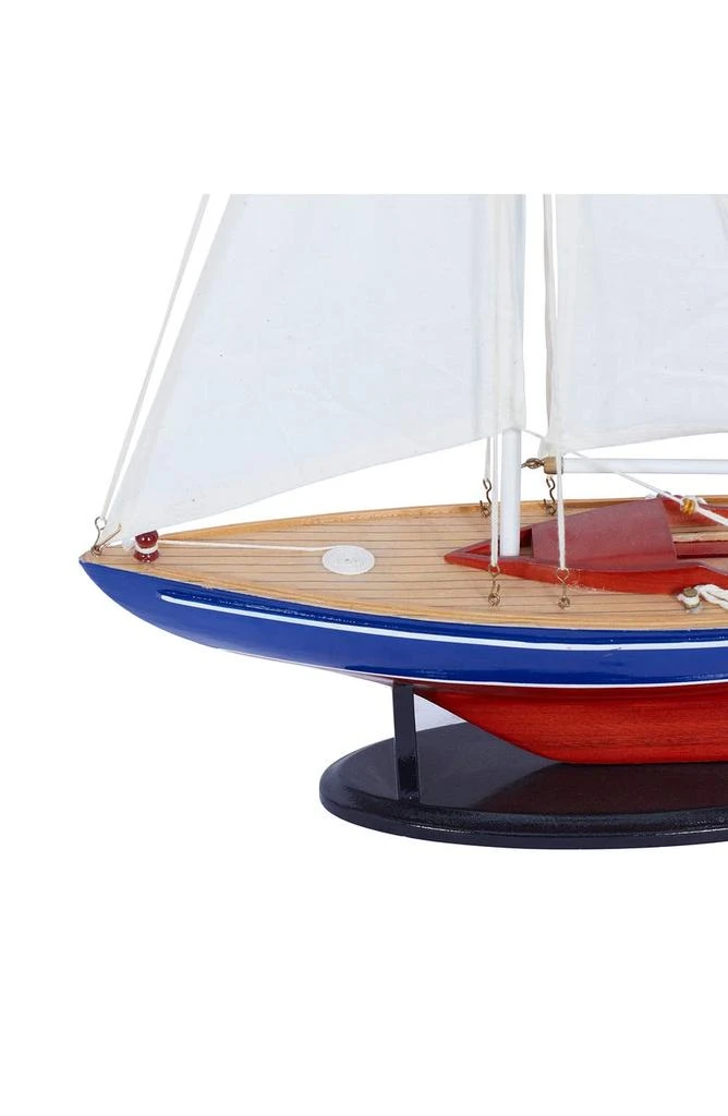 商品WILLOW ROW|Dark Brown Wood Sailboat Sculpture with Lifelike Rigging,价格¥586,第2张图片详细描述