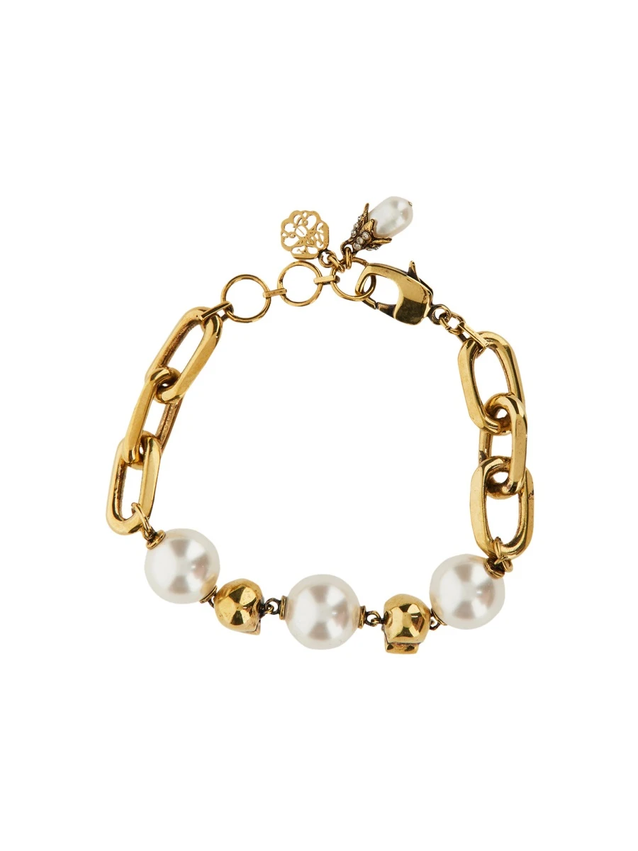 商品【商品预售7天】 Alexander McQueen|Alexander McQueen 女士手链手镯 651258J160Z4040-0 金色,价格¥1646,第3张图片详细描述