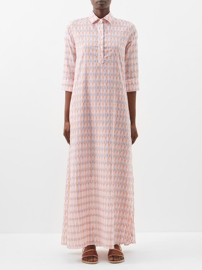 Angelica geometric-print cotton shirt dress商品第1张图片规格展示