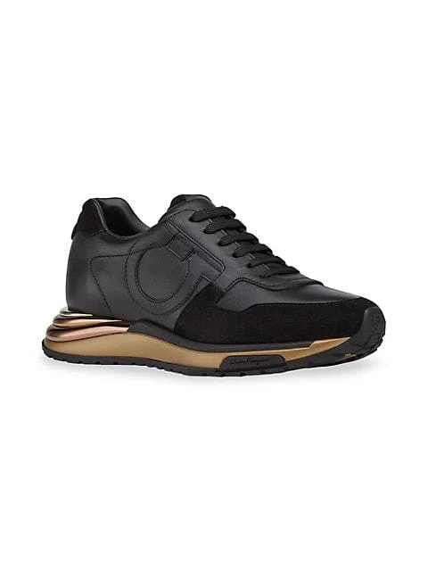 商品Salvatore Ferragamo|Brooklyn Leather &amp; Suede Sneakers,价格¥4975,第2张图片详细描述