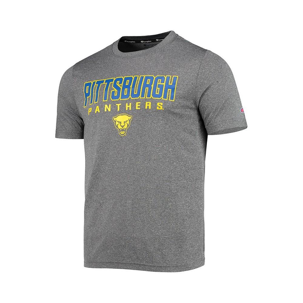 Men's Gray Pitt Panthers Stack T-shirt商品第3张图片规格展示