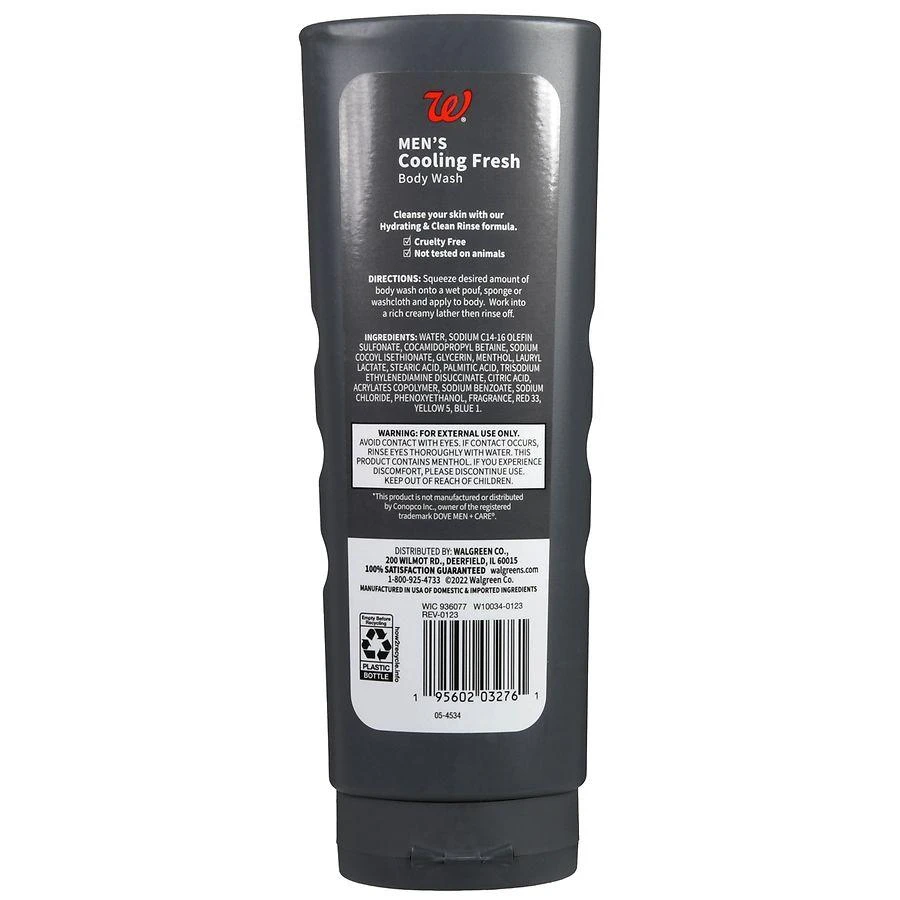 商品Walgreens|Men's Cooling Fresh Body Wash,价格¥61,第3张图片详细描述