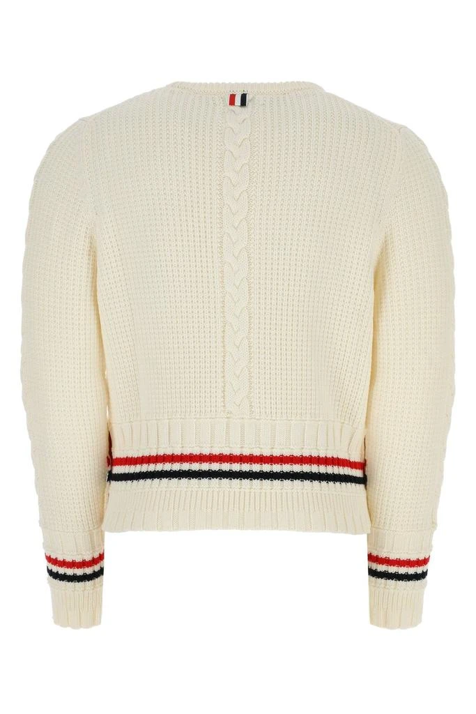 商品Thom Browne|Thom Browne RWB-Stripe Cable Knit Jumper,价格¥3348,第2张图片详细描述