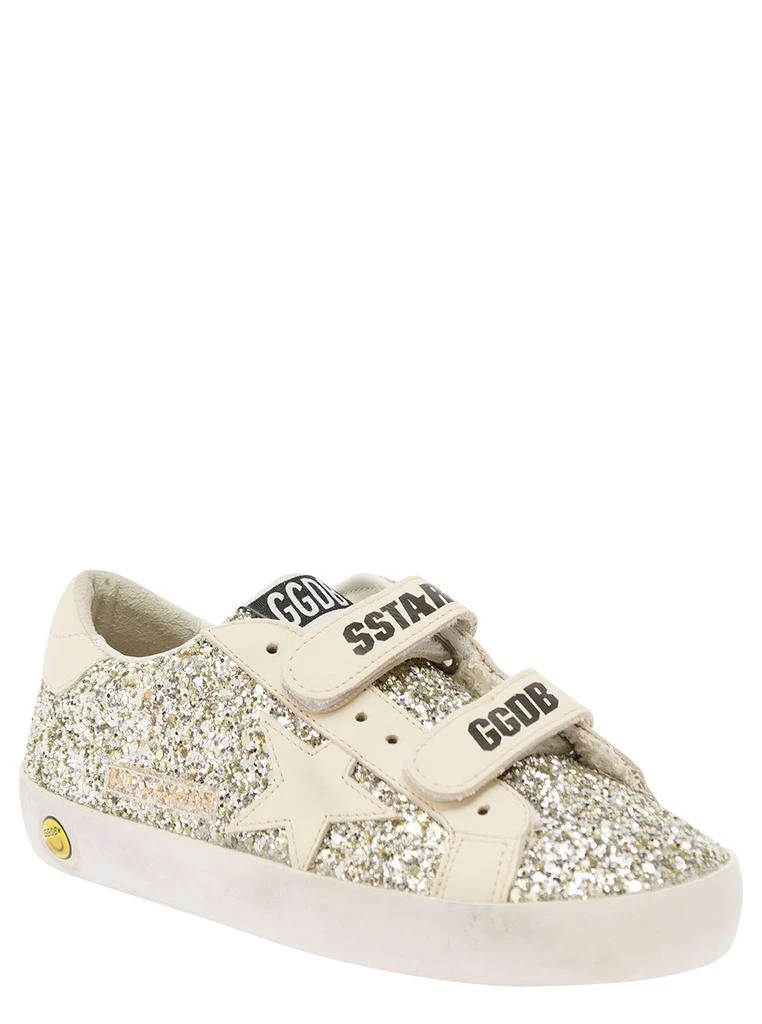 商品Golden Goose|White Low Top Sneakers With All-over Glitters In Tech Fabric Girl,价格¥2447,第2张图片详细描述