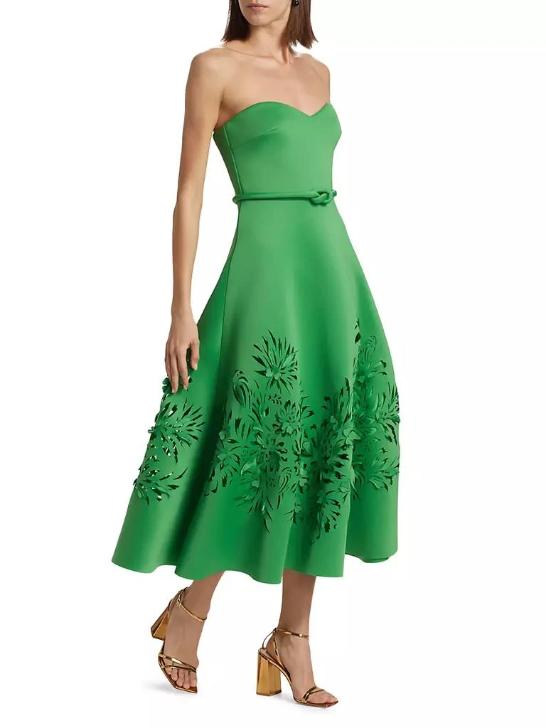 商品Badgley Mischka|Laser-Cut Scuba Strapless Cocktail Dress,价格¥3713,第3张图片详细描述