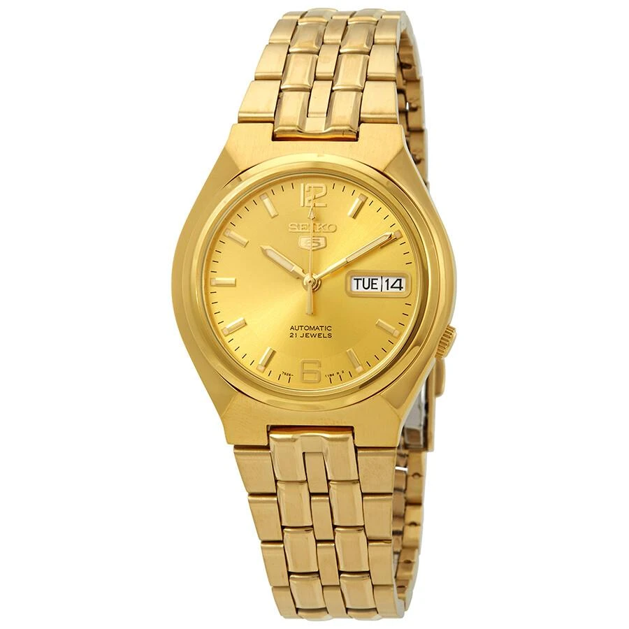 商品Seiko|Series 5 Automatic Gold Dial Men's Watch SNKL64,价格¥1104,第1张图片