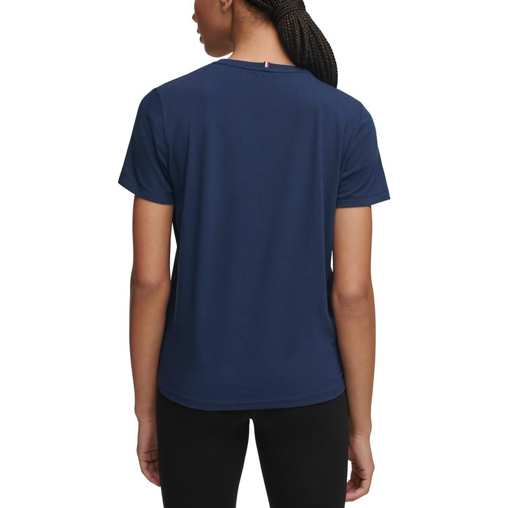 商品Tommy Hilfiger|Women's Logo-Graphic Knot-Front T-Shirt,价格¥221,第2张图片详细描述