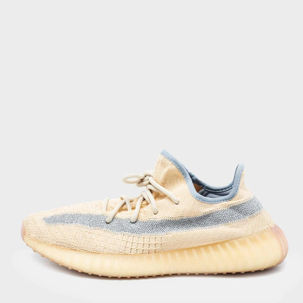 商品[二手商品] YEEZY|Yeezy x Adidas Cream/Grey Knit Fabric Boost 350 V2 Linen Sneakers Size 43 1/3,价格¥1578,第1张图片