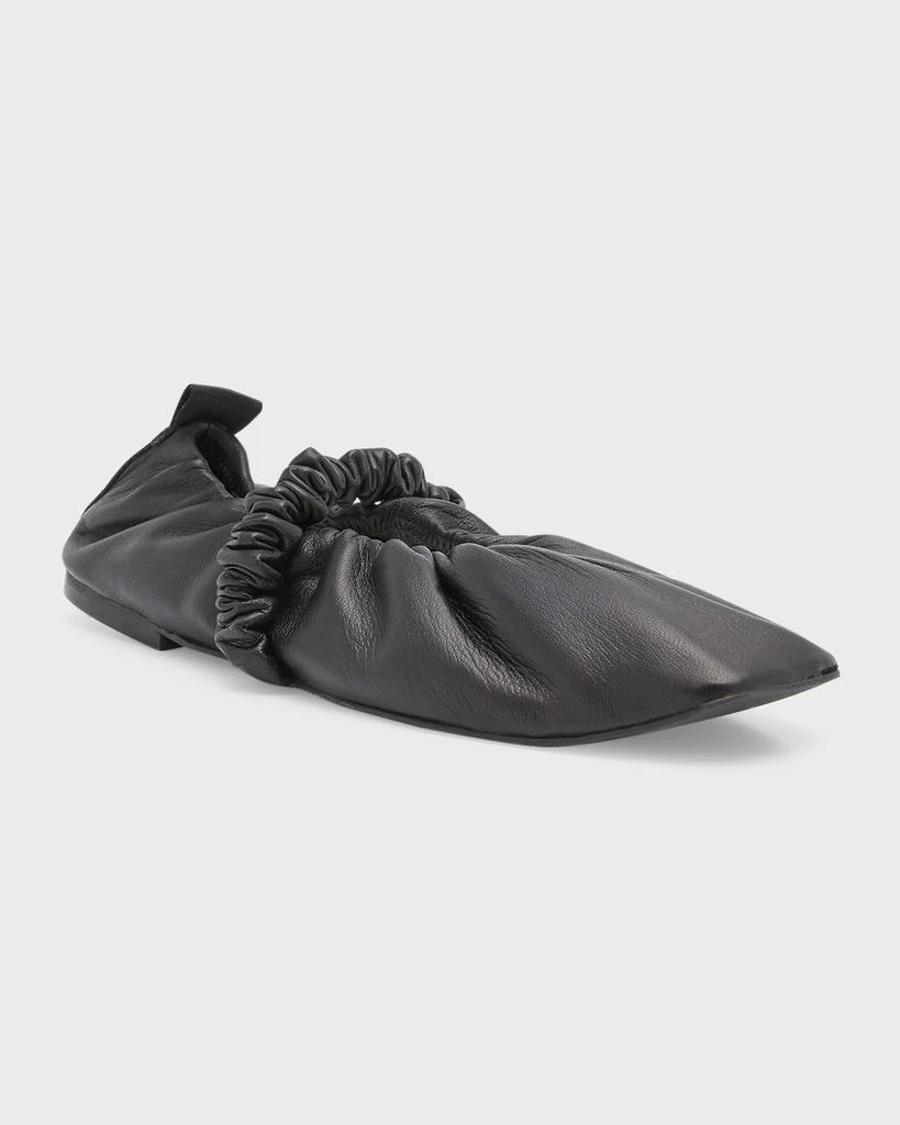 商品Ganni|Soft Leather Mary Jane Ballerina Flats,价格¥1320,第3张图片详细描述