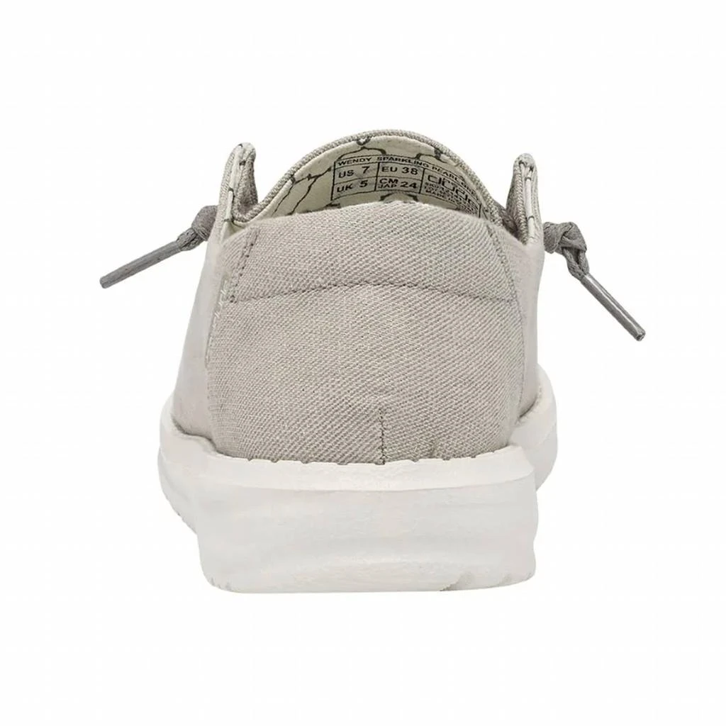 商品Hey Dude|Women's Wendy Sparkling Slip On Shoes In Pearl Grey,价格¥197,第5张图片详细描述