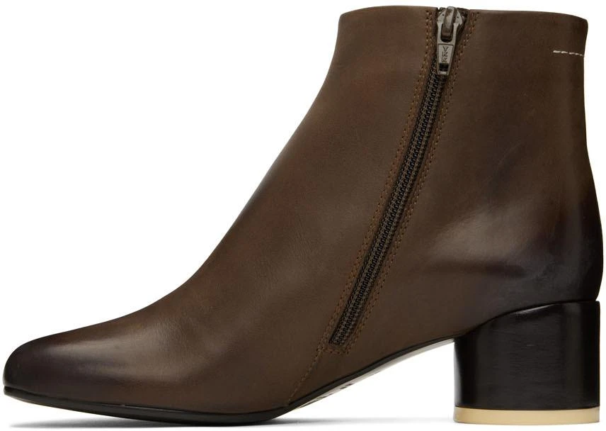 商品MAISON MARGIELA|Brown Anatomic Ankle Boots,价格¥1707,第3张图片详细描述