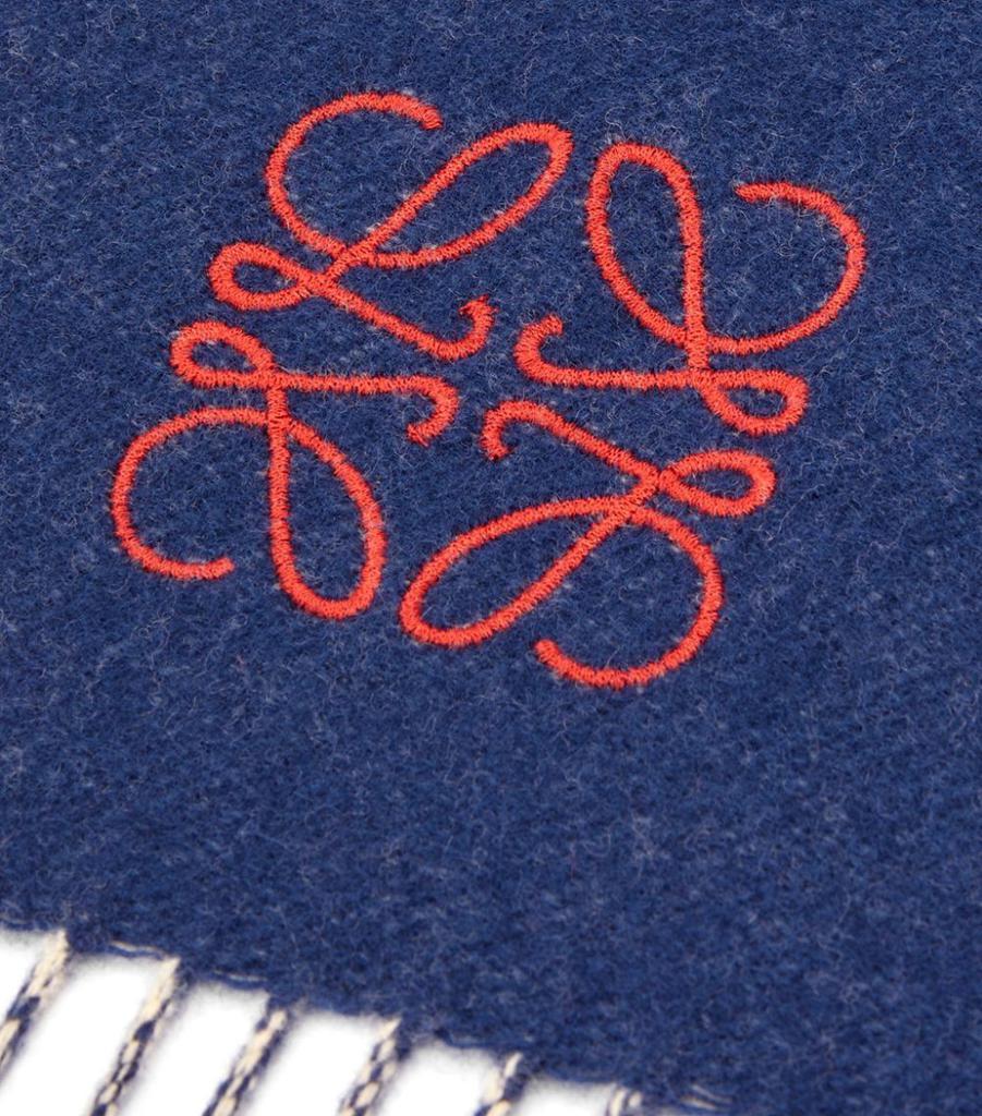 商品Loewe|Wool-Cashmere Two-Tone Anagram Scarf,价格¥1861,第7张图片详细描述