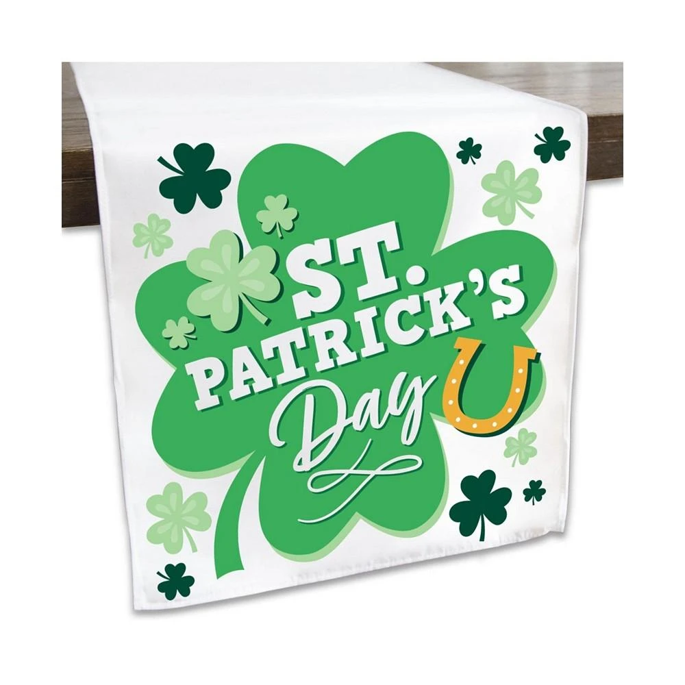 商品Big Dot of Happiness|Shamrock St. Patrick's Day Party Dining Decor - Cloth Table Runner - 13 x 70 in,价格¥201,第1张图片