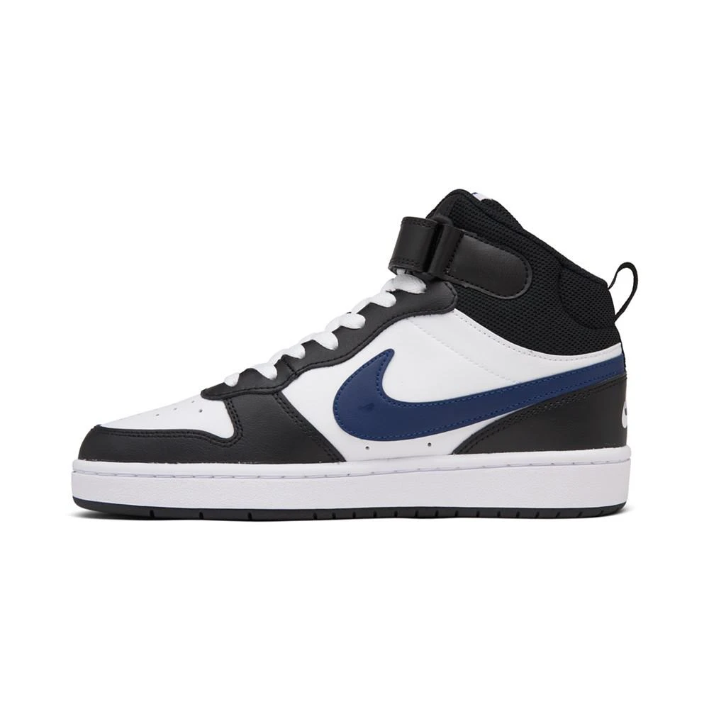 商品NIKE|Big Boys Court Borough Mid 2 Stay-Put Casual Sneakers from Finish Line,价格¥375,第3张图片详细描述