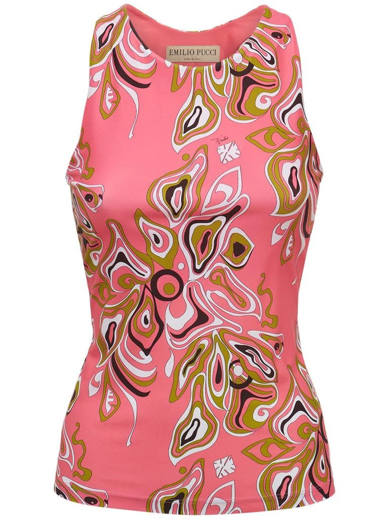 商品EMILIO PUCCI|Lycra Jersey Printed Top,价格¥873,第1张图片