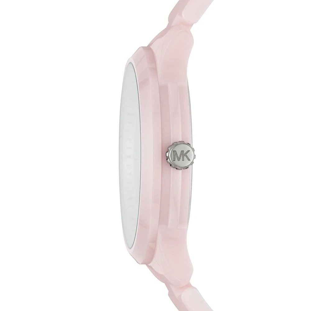 商品Michael Kors|Women's Runway Pink Ceramic Bracelet Watch 38mm,价格¥1226,第2张图片详细描述