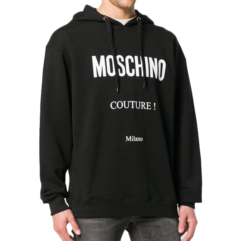 Moschino 莫斯奇诺 男士黑色卫衣 ZA1701-5227-1555商品第4张图片规格展示