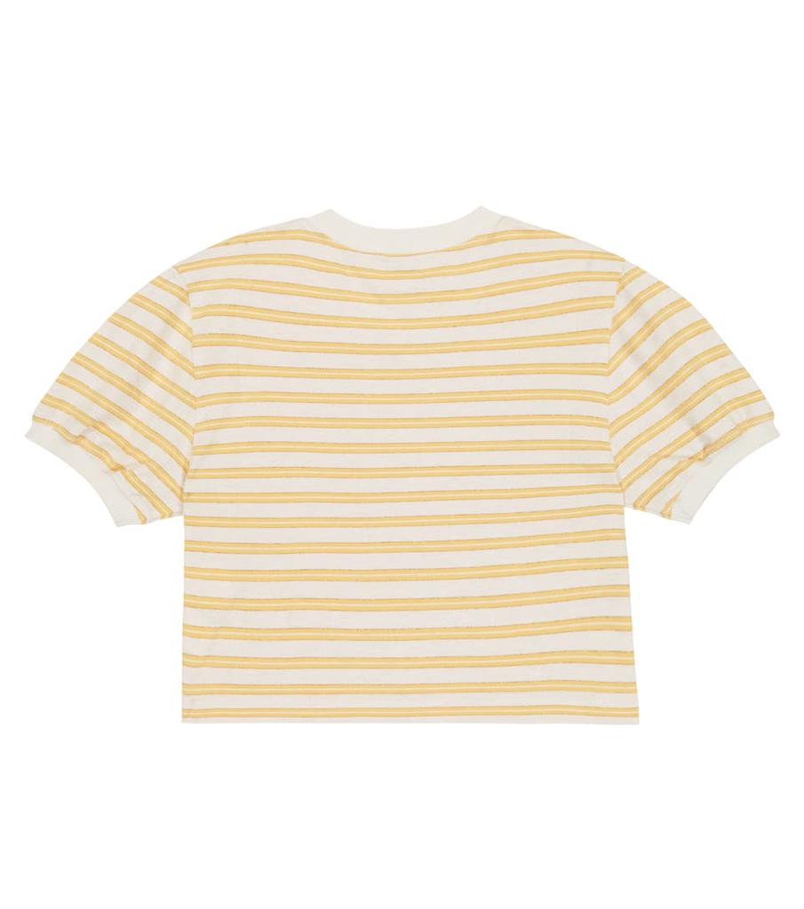 Embellished striped jersey T-shirt商品第4张图片规格展示