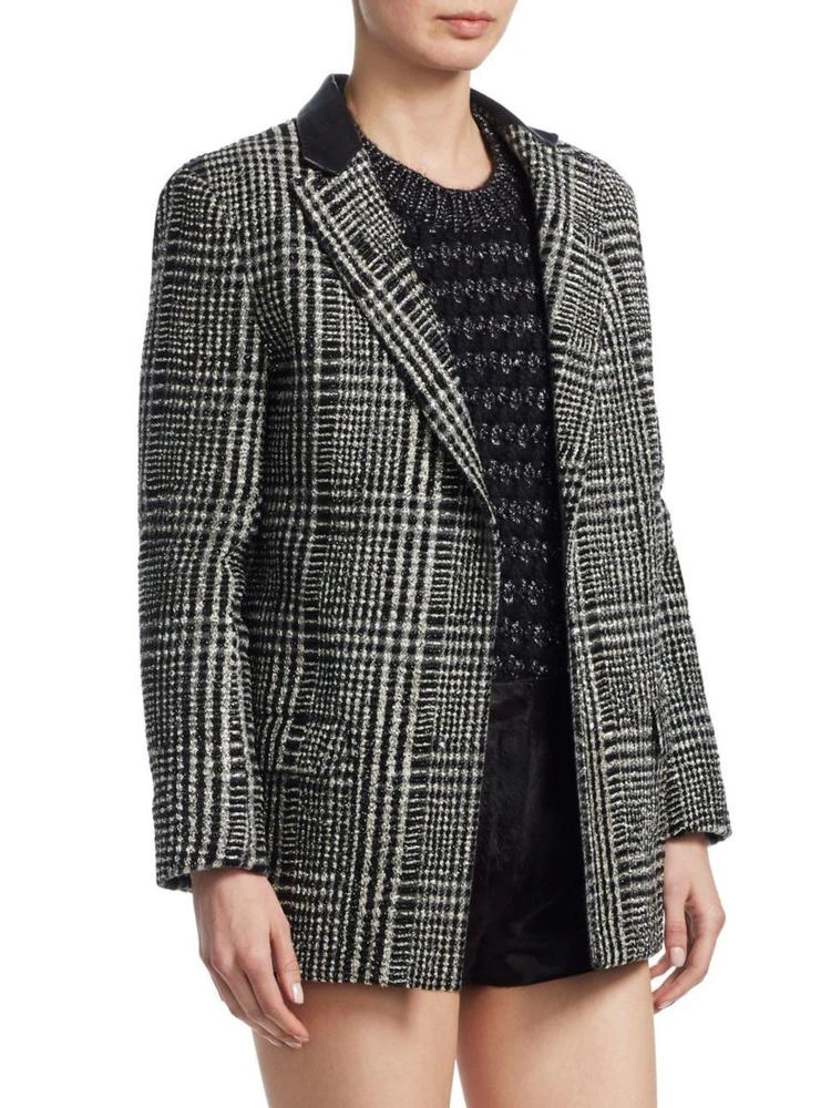 商品Yves Saint Laurent|Embroidered Check Jacket,价格¥55989,第3张图片详细描述