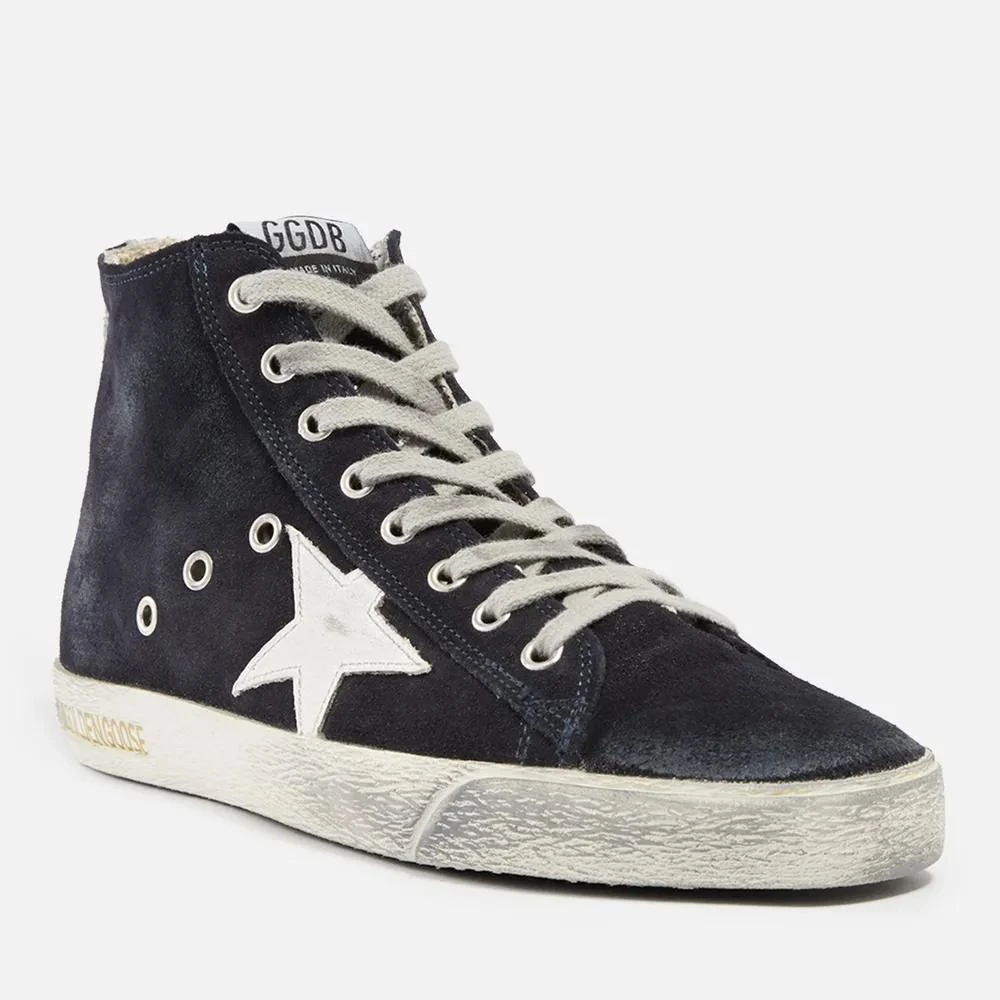 商品Golden Goose|Golden Goose Francy Distressed Suede High-Top Trainers,价格¥2830,第3张图片详细描述