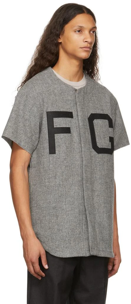 商品Fear of god|Grey Baseball Short Sleeve Shirt,价格¥2651,第2张图片详细描述