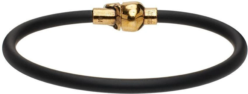 商品Alexander McQueen|Black Cord Skull Bracelet,价格¥941,第4张图片详细描述