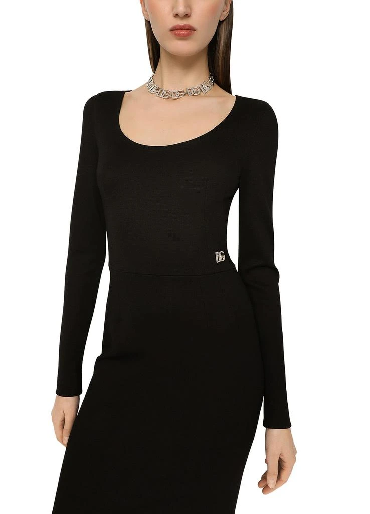 商品Dolce & Gabbana|Milano 针织中长紧身连衣裙,价格¥14880,第4张图片详细�描述