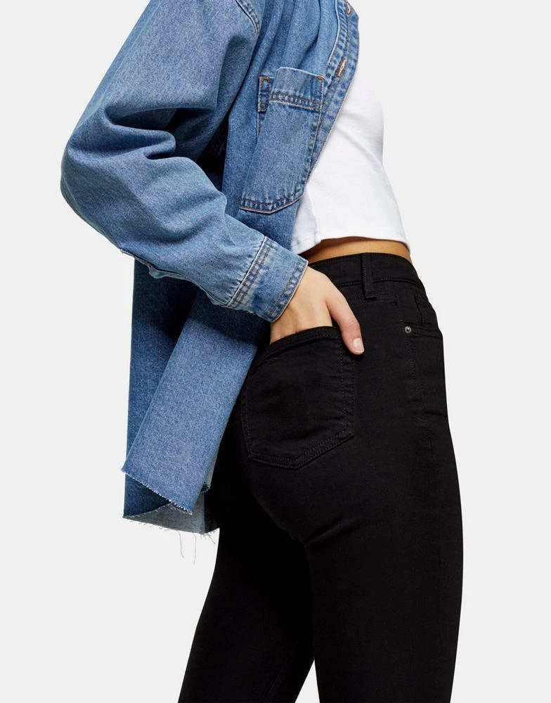商品Topshop|Topshop Tall Jamie jeans in black,价格¥145,第3张图片详细描述