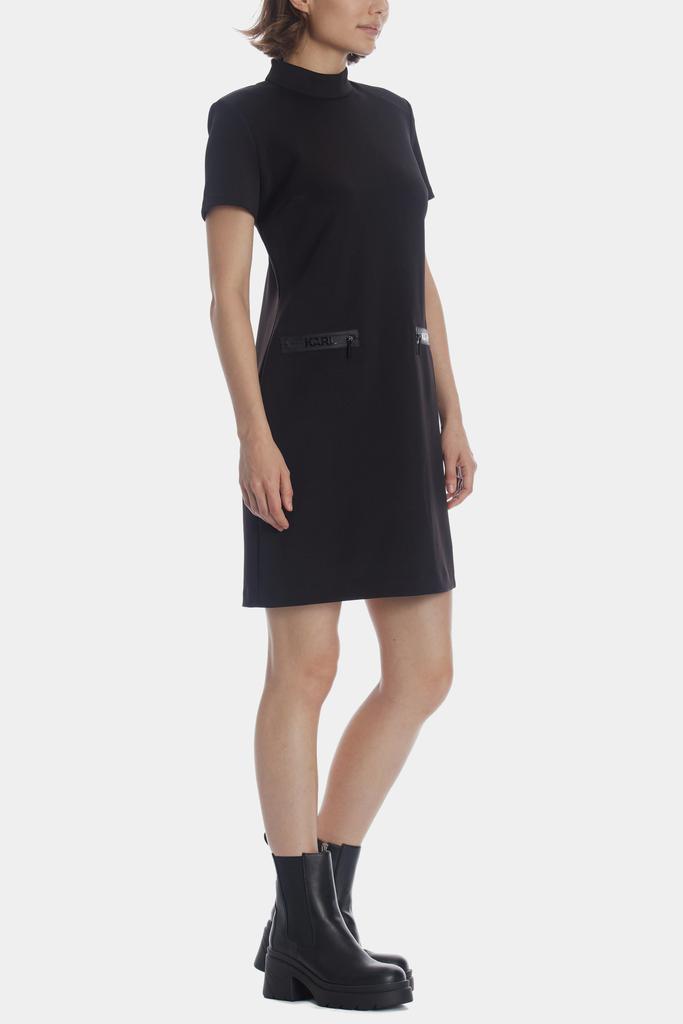 Short Sleeve Mock Neck Dress商品第5张图片规格展示