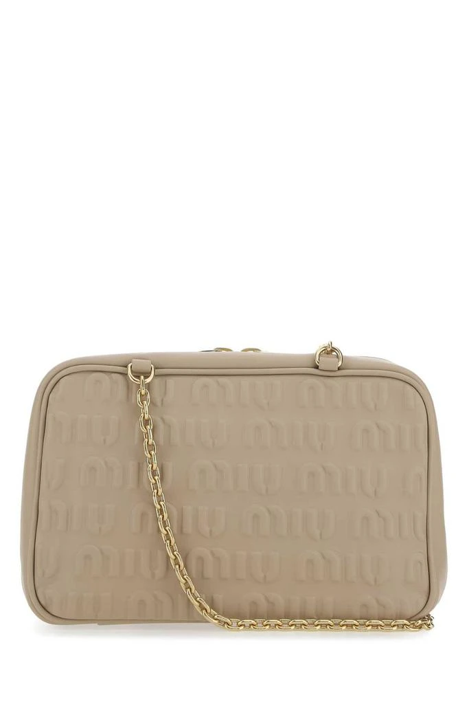 商品Miu Miu|Miu Miu Allover Logo Zipped Shoulder Bag,价格¥10413,第2张图片详细描述